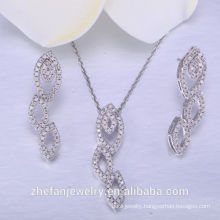 Newest brazilian jewelry 925 sterling silver wedding sets costume jewelry